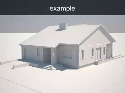 Example house model Free 3D model