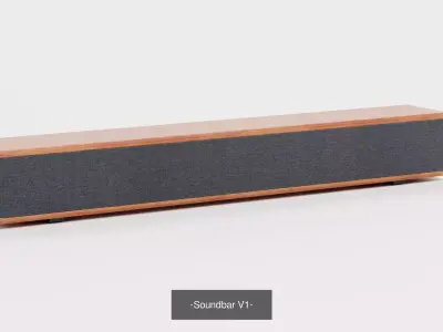 Soundbars - 3 Modern Universal Audio Speaker Designs 3D Model Collection