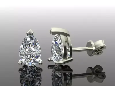 Women Diamond Earrings 3D print model