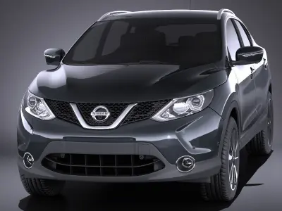 Nissan Qashqai 2016 VRAY 3D model