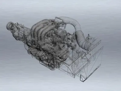 Rotary 13B RX7 MAZDA 3D model