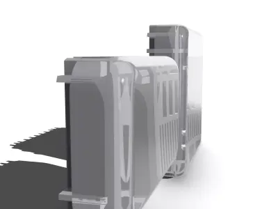 Headlight lenses detailed 2x Square styles 3D print model