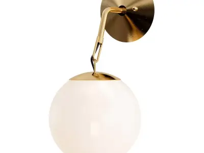 HOOKED GLOBE WALL SCONCE 3D model