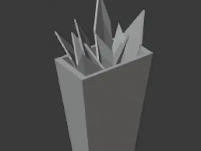 Low Poly Plant origami Free low-poly 3D model