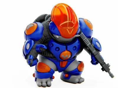 ALIEN MOBBY B-7  Rigged for Unreal Engine - Unity - MIXAMO 3D model