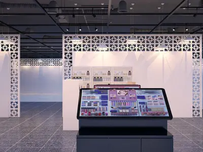 3d interior Cosmetic Lipstick shop 3D model