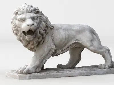 Lion Statue Figurine 3D model