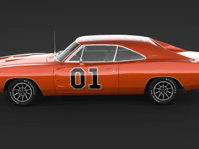 1969 Dodge Charger General Lee 3D model