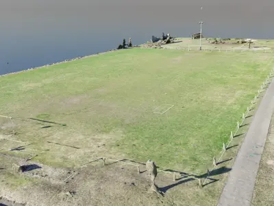 3D Scaned Football field in Germany 3D model
