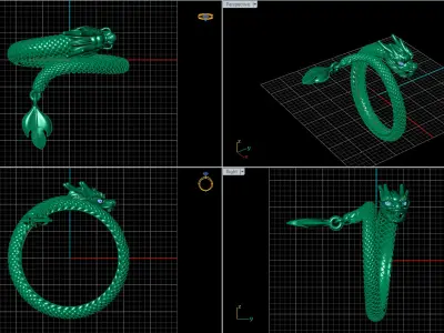 dragon ring 3D print model 4