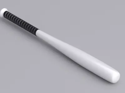 Baseball Bat white 3D model