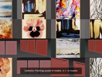 Collection Paintings poster 6 models  in 1