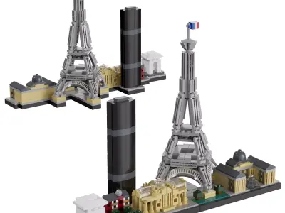 Lego Architecture Skyline - 21044 Paris 3D model