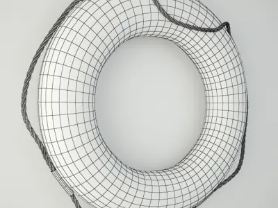 1950s Nautical Life Preserver 3D model