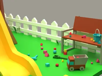 Playground Room 8  Low-poly 3D model