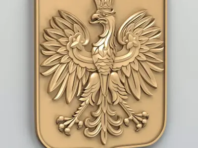 Coat of arms of Poland 3D model
