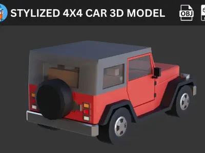 Stylized 4x4 Car 3D Model 3D model