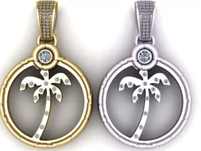  Palm Tree Pendanl Luxury 3D Printable Model 3D print model