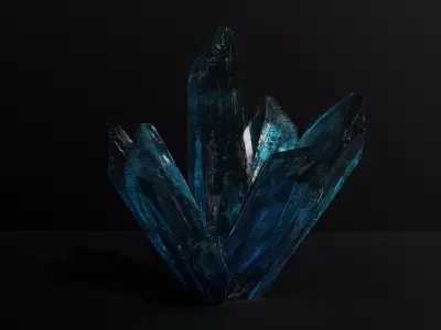 blue crystal Free low-poly 3D model