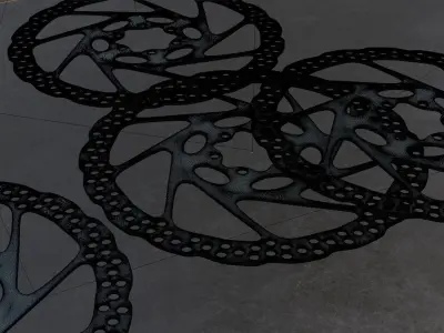 This 3D bicycle brake disc 3D model