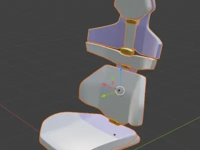 Car seat concept model - Concept Polygon 3D model