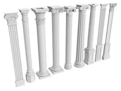 Classical Columns pillar decorate Low-poly 3D model purchase