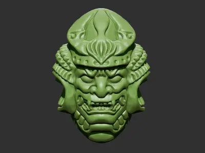 samurai head 3D print model