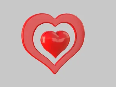 Heart icon v 06 3D model