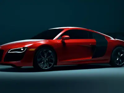 Audi R8 Low Poly game ready VR AR Low-poly 3D model