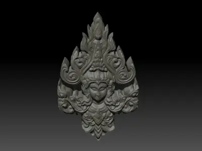 Thai Ornament Decor Bas Relied 02 - 231005 3D print model