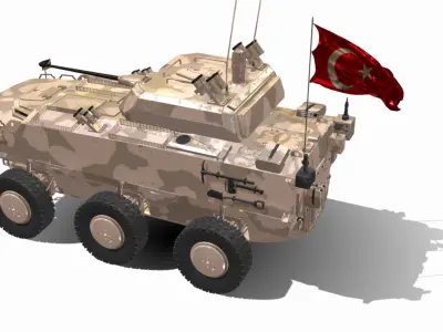 PARS lll 6X6 Low-poly 3D model