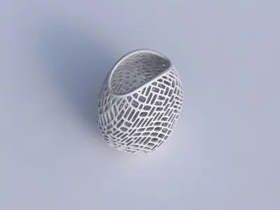 Bowl compressed with lattice tiles 3D print model