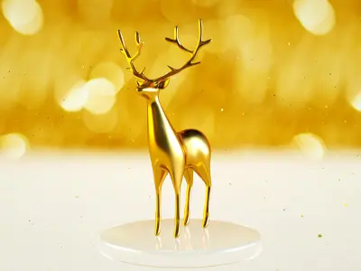 Golden Deer 3D model