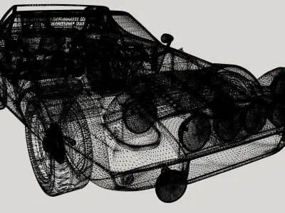 Lancia stratos High Poly and Low Poly 3D Model Pack