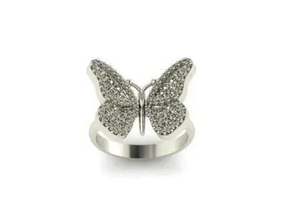 butterfly fashion ring 3D print model