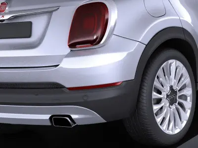 Fiat 500X 2015 VRAY 3D model