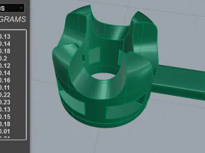4pt Gem Or Diamond Tennis Bracelet 3D print model