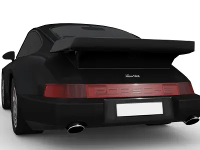 Porsche 911 964 Turbo 1993 Low-poly 3D model