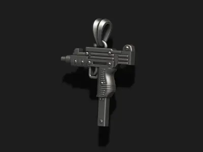 automat gun pendant 3D print model