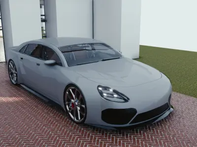 BLENDER EEVEE Brandless 50 car collection volume 1 3D Model Pack