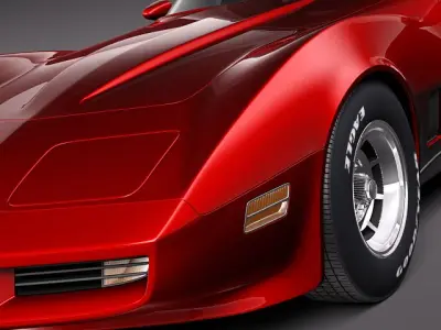 Chevrolet Corvette C3 1980 3D Model 3D model