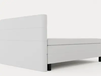 Lucky Continental Bed 160x200 Polyeter Low-poly 3D model