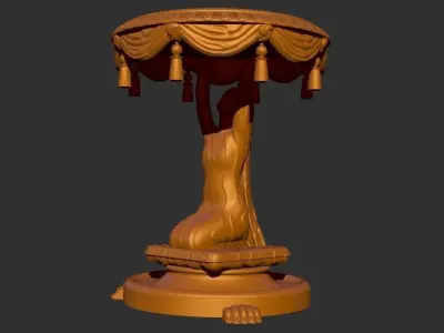 woman carrying table sculpture 3d printable model   3D print model