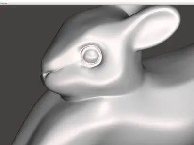 Rabbit lapin modern art sculpture 3D print model