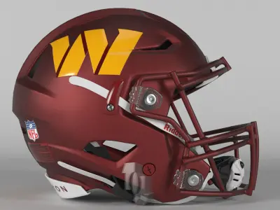 WASHINGTON COMMANDERS Helmet Football NFC EAST PBR updated 2025 3D model
