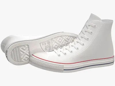 Chuck Taylor All Star Classic High Top White 3D model