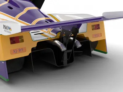 Jaguar XJR-9 Silk Cut Racing 1988 HQ 3d model 3D model
