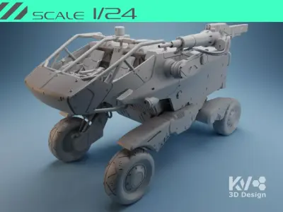 KV-Death Stranding-Pickup Off-Roader Armored 3D print model
