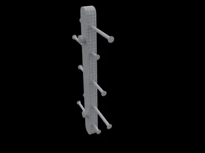 PLOGA vertical hook bar Low-poly 3D model