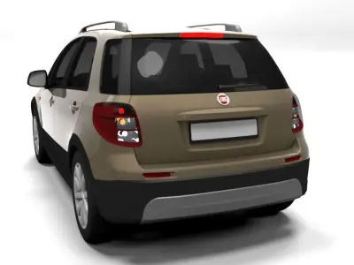 FIAT SEDICI LOWPOLY Low-poly 3D model